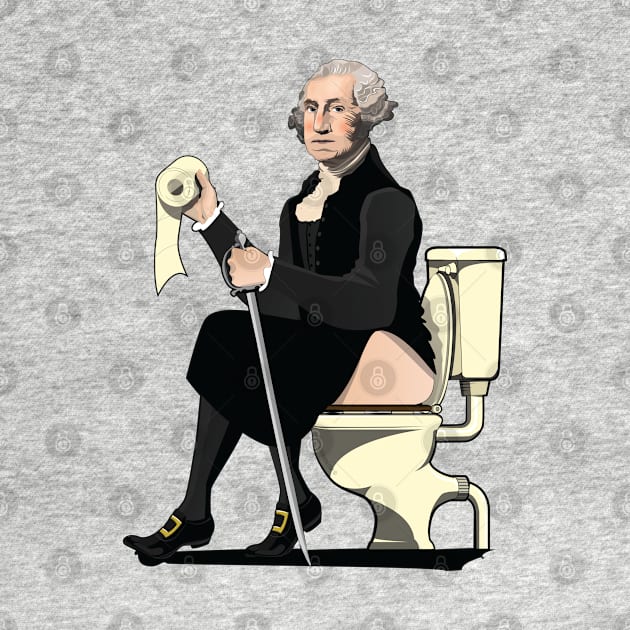 George Washington on the Toilet by InTheWashroom